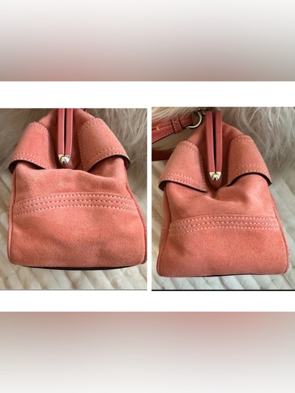 Vintage Coach Hamptons Suede Kisslock Bag - Picture 12 of 17